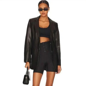 WeWoreWhat Lace Up Biker Shorts Corset Details Black High Rise XL NWT